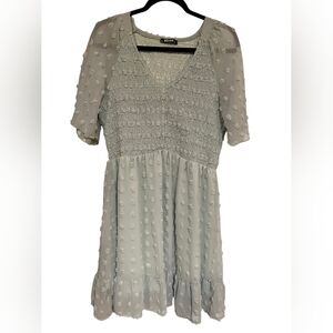 BTFBM Swiss dot dress with smocking sz XL